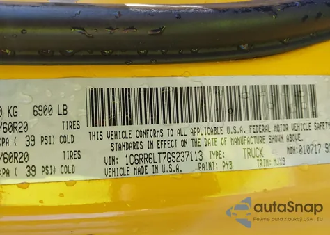 2016 Ram 1500 Big Horn из США, поврежденный, VIN 1C6RR6LT7GS237113